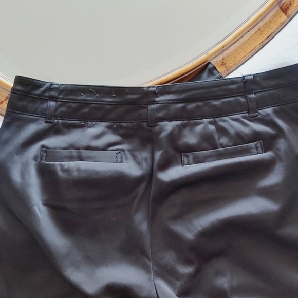 Black satin style tuxedo mid rise pants - Picture 5 of 5